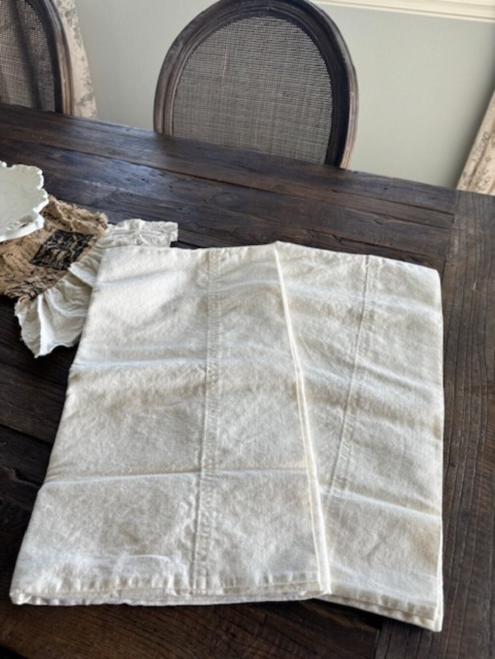 NEW Crate & Barrel King Ivory Linen pillowcases - REDUCED! Set of two.